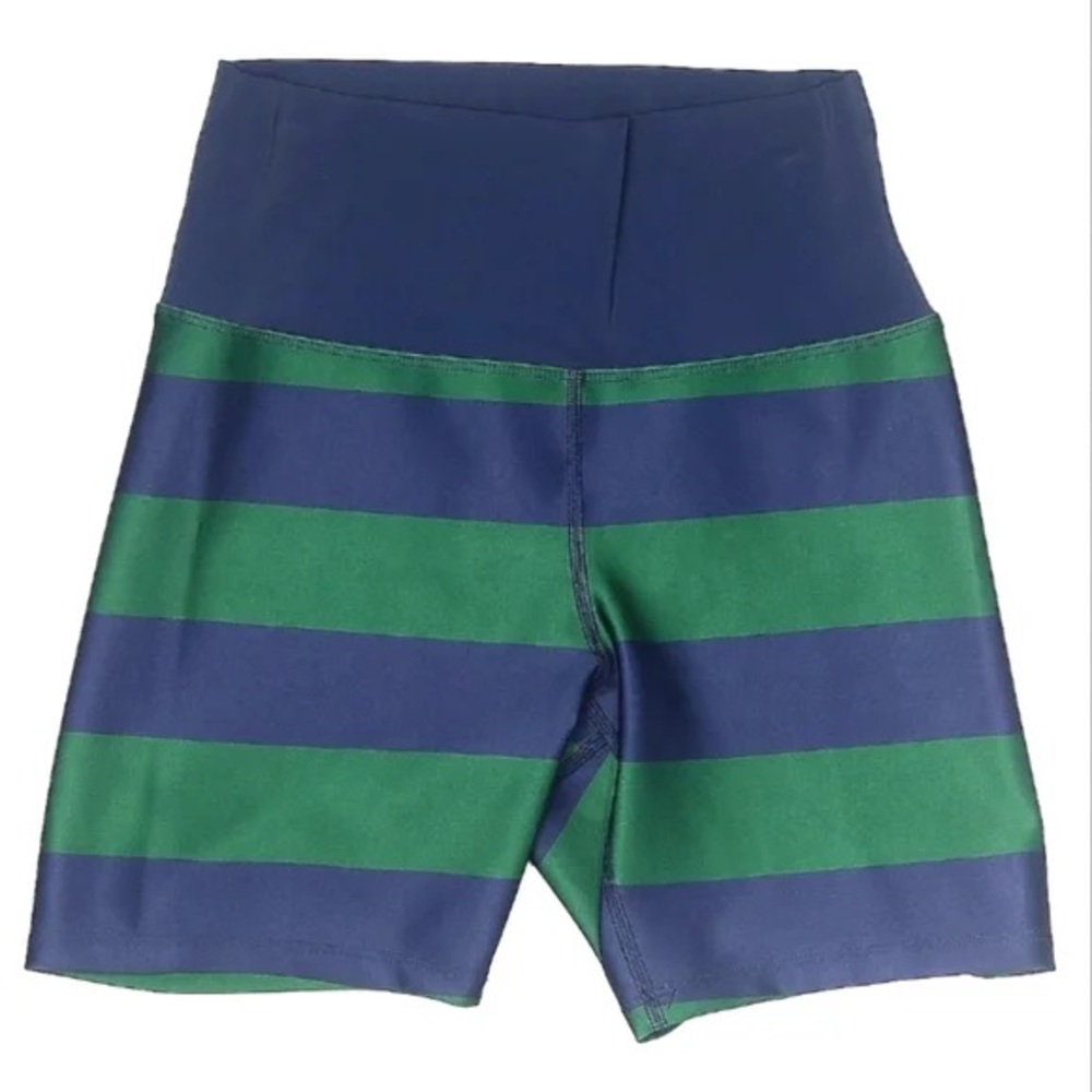 Beach Riot Striped Bike Shorts XS